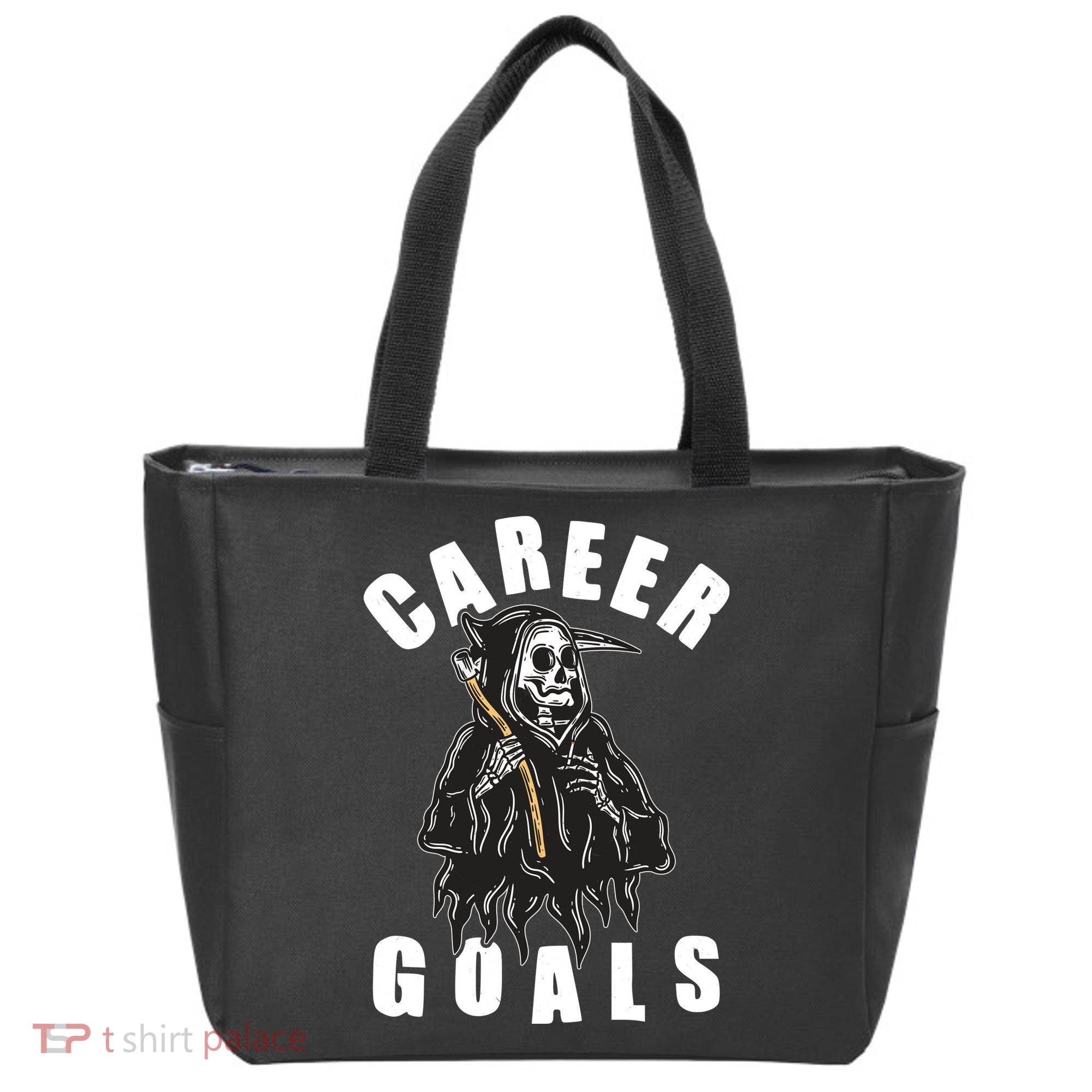 Funny Halloween Career Goals Grim Reaper Tote Bag