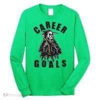Funny Halloween Career Goals Grim Reaper Long Sleeve Shirt thumb 0
