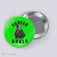 Funny Halloween Career Goals Grim Reaper Button thumb 0
