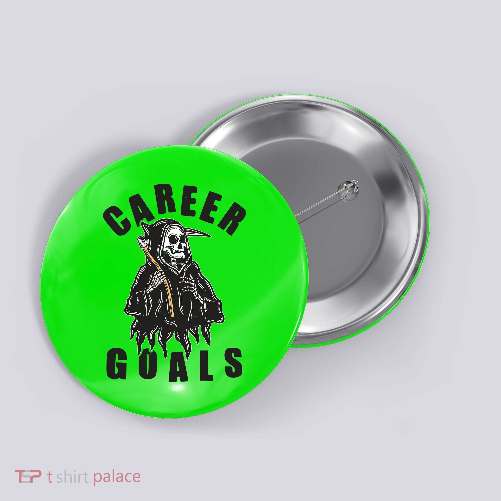 Funny Halloween Career Goals Grim Reaper Button