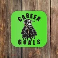 Funny Halloween Career Goals Grim Reaper Coaster thumb 0