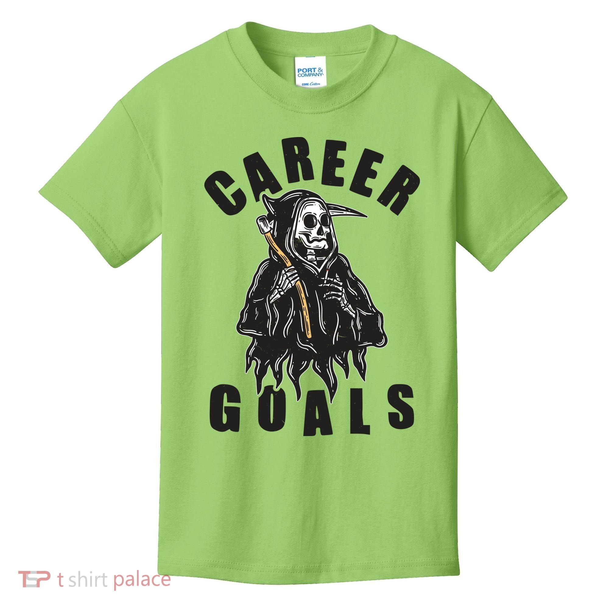 Funny Halloween Career Goals Grim Reaper Kids T-Shirt