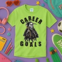 Funny Halloween Career Goals Grim Reaper Kids T-Shirt thumb 3