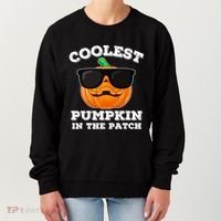 Funny Halloween Coolest Pumpkin In The Patch Gift Women's Sweatshirt thumb 0