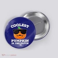 Funny Halloween Coolest Pumpkin In The Patch Gift Button thumb 0