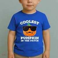 Funny Halloween Coolest Pumpkin In The Patch Gift Toddler T-Shirt thumb 2