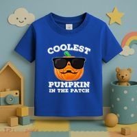 Funny Halloween Coolest Pumpkin In The Patch Gift Toddler T-Shirt thumb 3