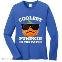 Funny Halloween Coolest Pumpkin In The Patch Gift Women's Long Sleeve Shirt thumb 0