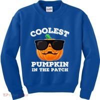 Funny Halloween Coolest Pumpkin In The Patch Gift Kids Sweatshirt thumb 0