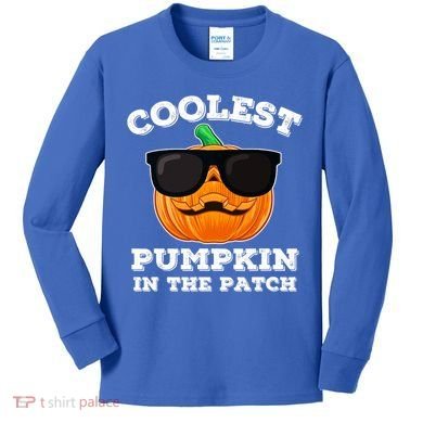 Funny Halloween Coolest Pumpkin In The Patch Gift Kids Long Sleeve Shirt