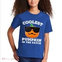 Funny Halloween Coolest Pumpkin In The Patch Gift Kids T-Shirt thumb 2