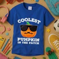 Funny Halloween Coolest Pumpkin In The Patch Gift Kids T-Shirt thumb 3