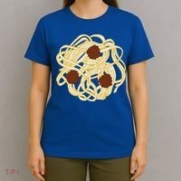 Funny Halloween Costume Food Spaghetti Meatballs Simple Safe T-Shirt thumb 4