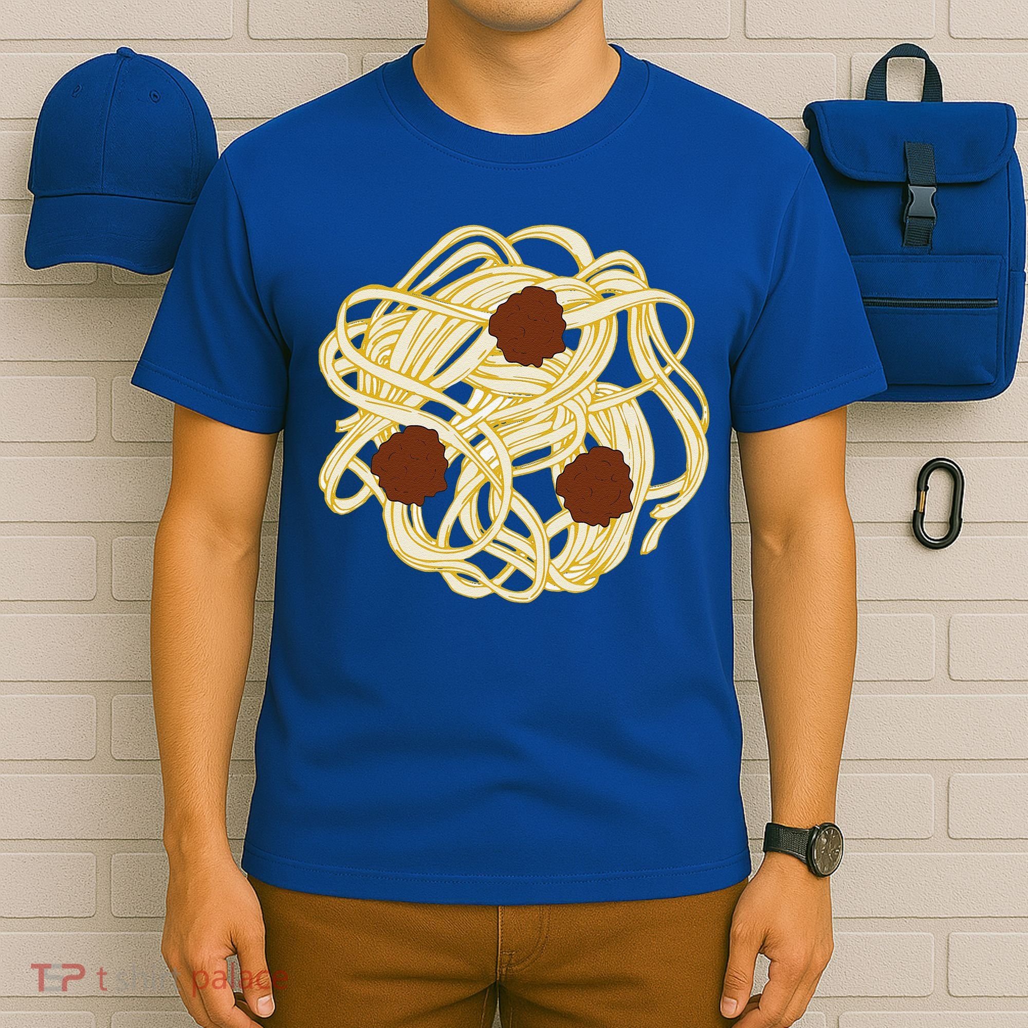 Funny Halloween Costume Food Spaghetti Meatballs Simple Safe T-Shirt