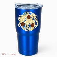 Funny Halloween Costume Food Spaghetti Meatballs Simple Safe Tumbler thumb 0