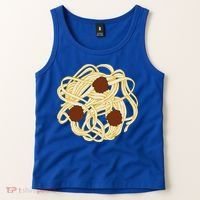 Funny Halloween Costume Food Spaghetti Meatballs Simple Safe Tank Top thumb 2