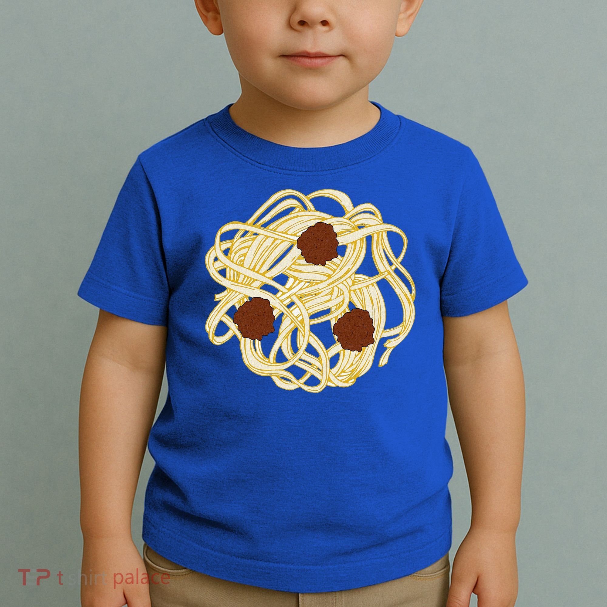 Funny Halloween Costume Food Spaghetti Meatballs Simple Safe Toddler T-Shirt