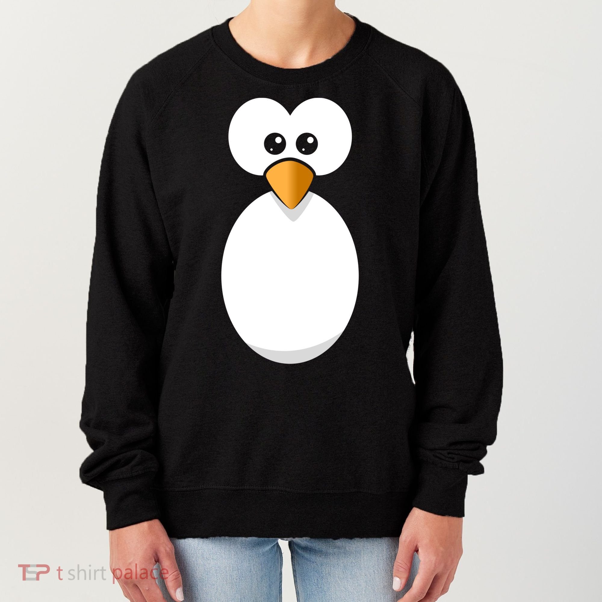 Funny Halloween Costume Black Penguin Funny Gift Women's Sweatshirt