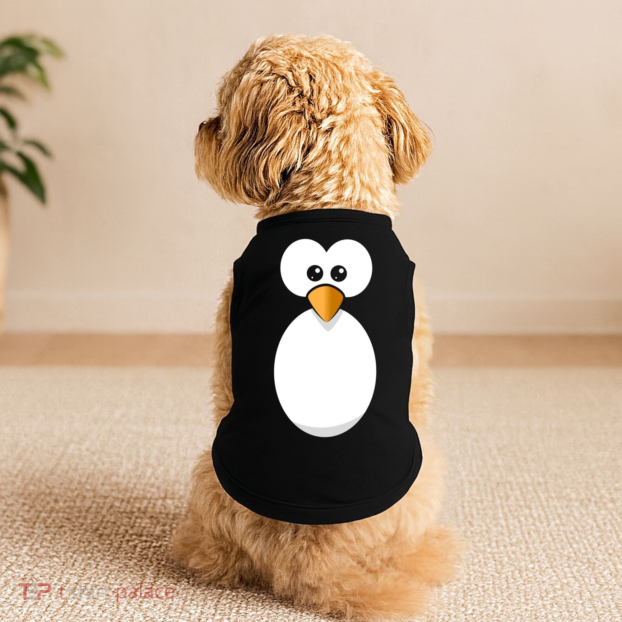 Funny Halloween Costume Black Penguin Funny Gift Doggie Tank