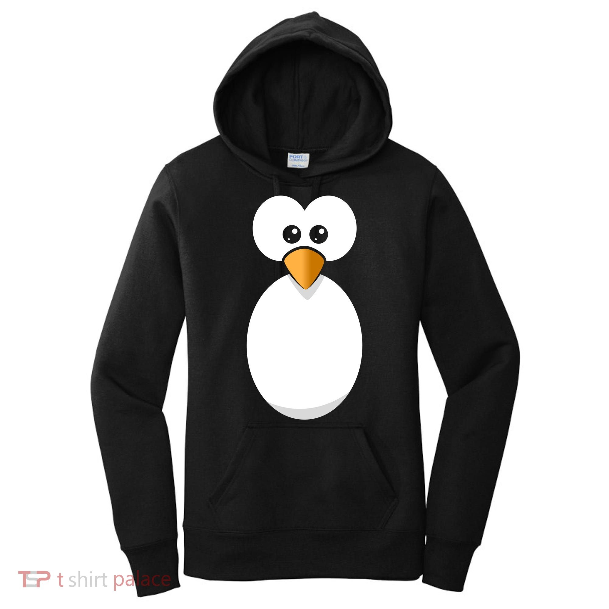 Funny Halloween Costume Black Penguin Funny Gift Women's Hoodie