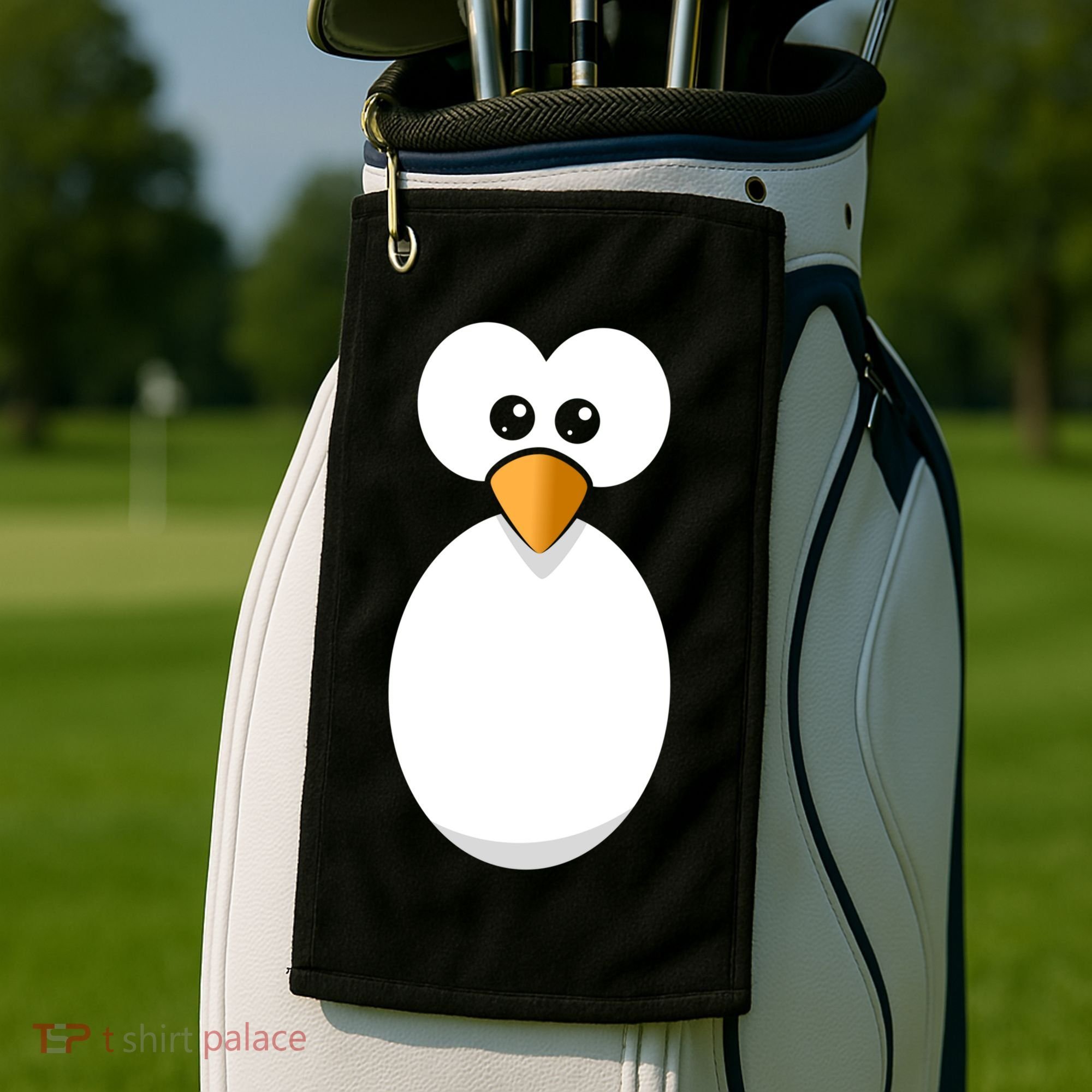 Funny Halloween Costume Black Penguin Funny Gift Golf Towel