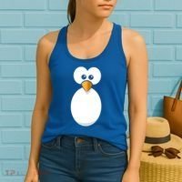 Funny Halloween Costume Black Penguin Funny Gift Women's Tank Top thumb 2