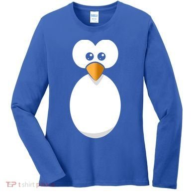 Funny Halloween Costume Black Penguin Funny Gift Women's Long Sleeve Shirt
