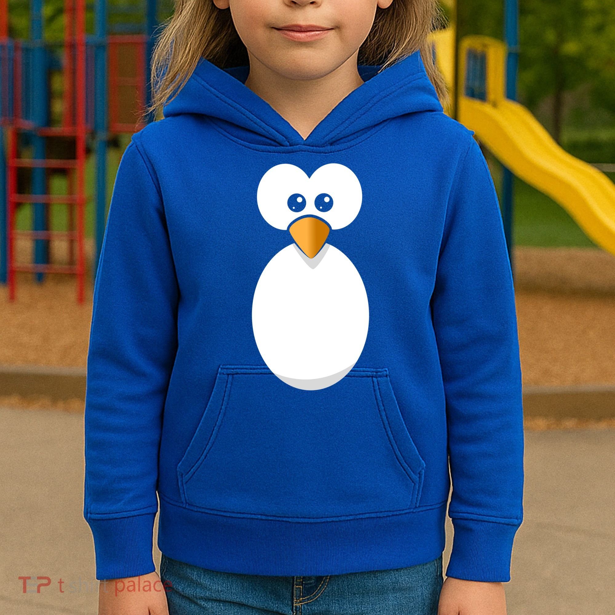 Funny Halloween Costume Black Penguin Funny Gift Kids Hoodie
