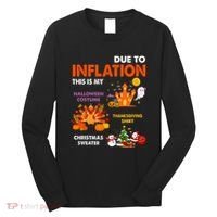 Funny Halloween Costume Thanksgiving Ugly Christmas Long Sleeve Shirt thumb 0