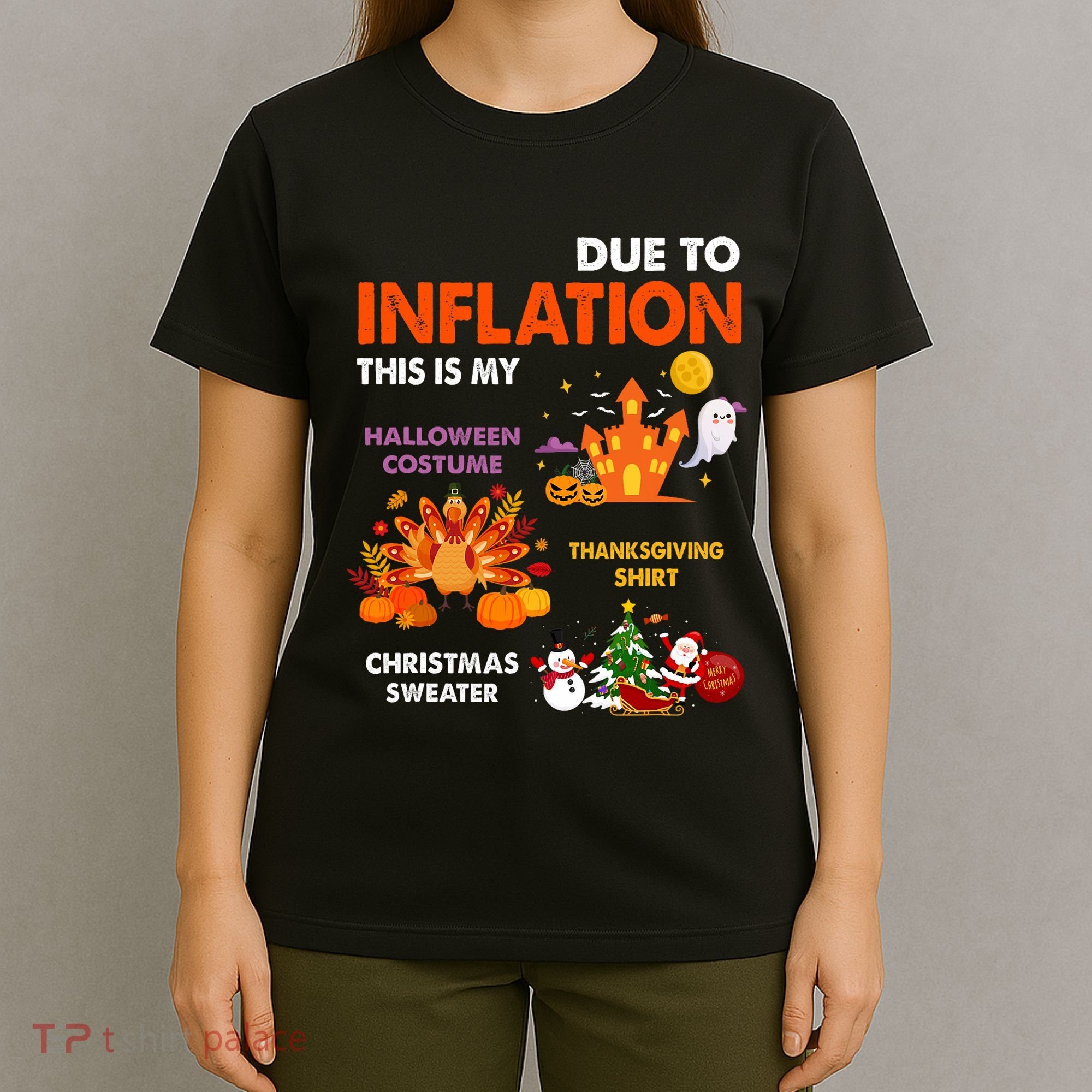 Funny Halloween Costume Thanksgiving Ugly Christmas T-Shirt