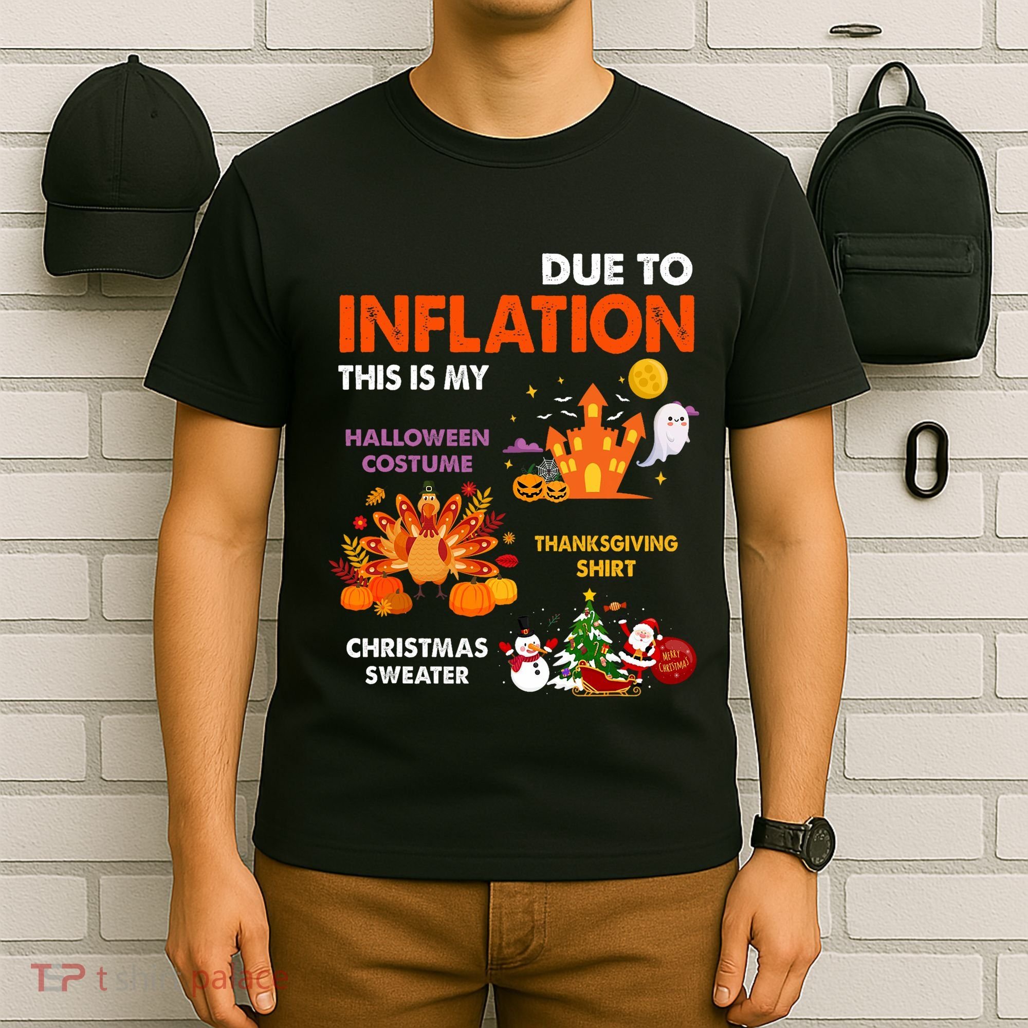 Funny Halloween Costume Thanksgiving Ugly Christmas T-Shirt