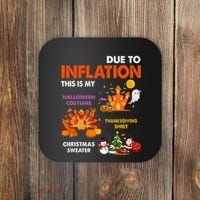 Funny Halloween Costume Thanksgiving Ugly Christmas Coaster thumb 0