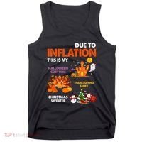 Funny Halloween Costume Thanksgiving Ugly Christmas Tank Top thumb 0