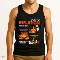 Funny Halloween Costume Thanksgiving Ugly Christmas Tank Top thumb 3