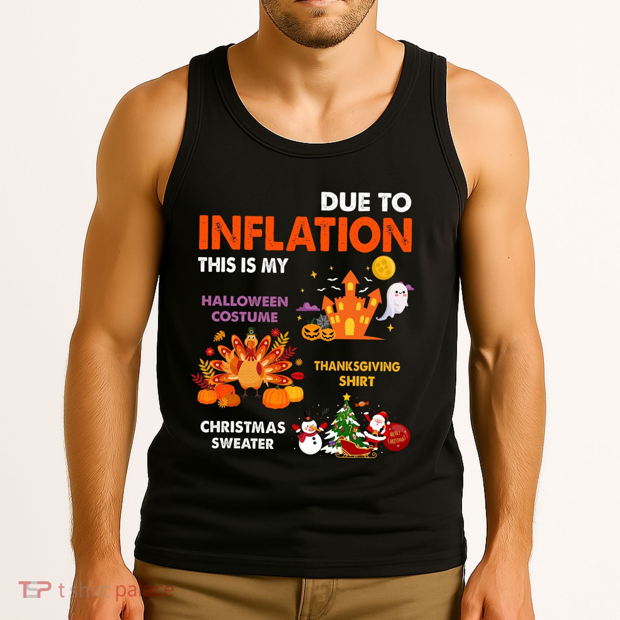Funny Halloween Costume Thanksgiving Ugly Christmas Tank Top