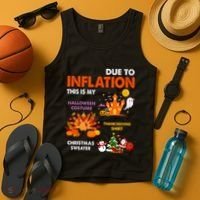 Funny Halloween Costume Thanksgiving Ugly Christmas Tank Top thumb 4