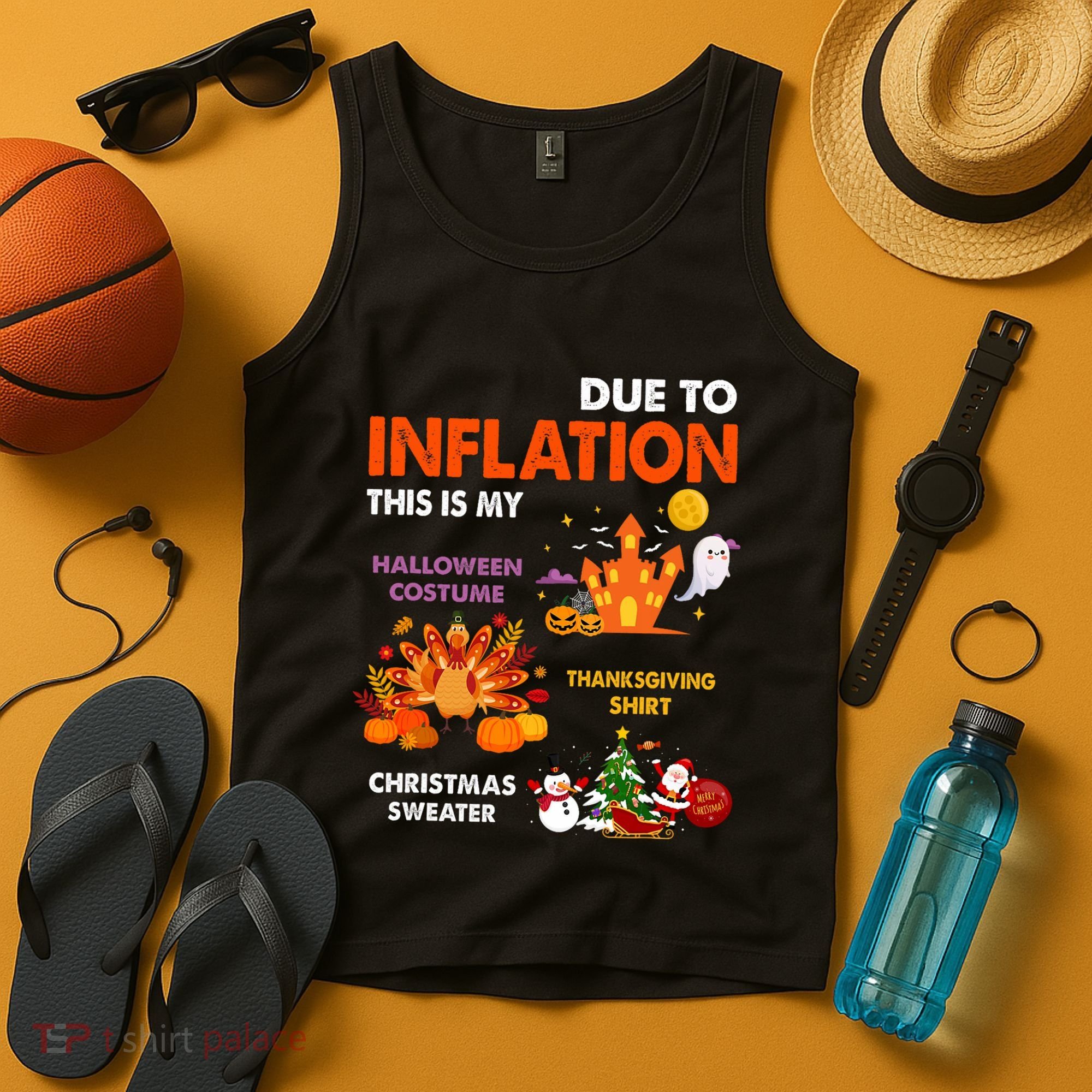 Funny Halloween Costume Thanksgiving Ugly Christmas Tank Top