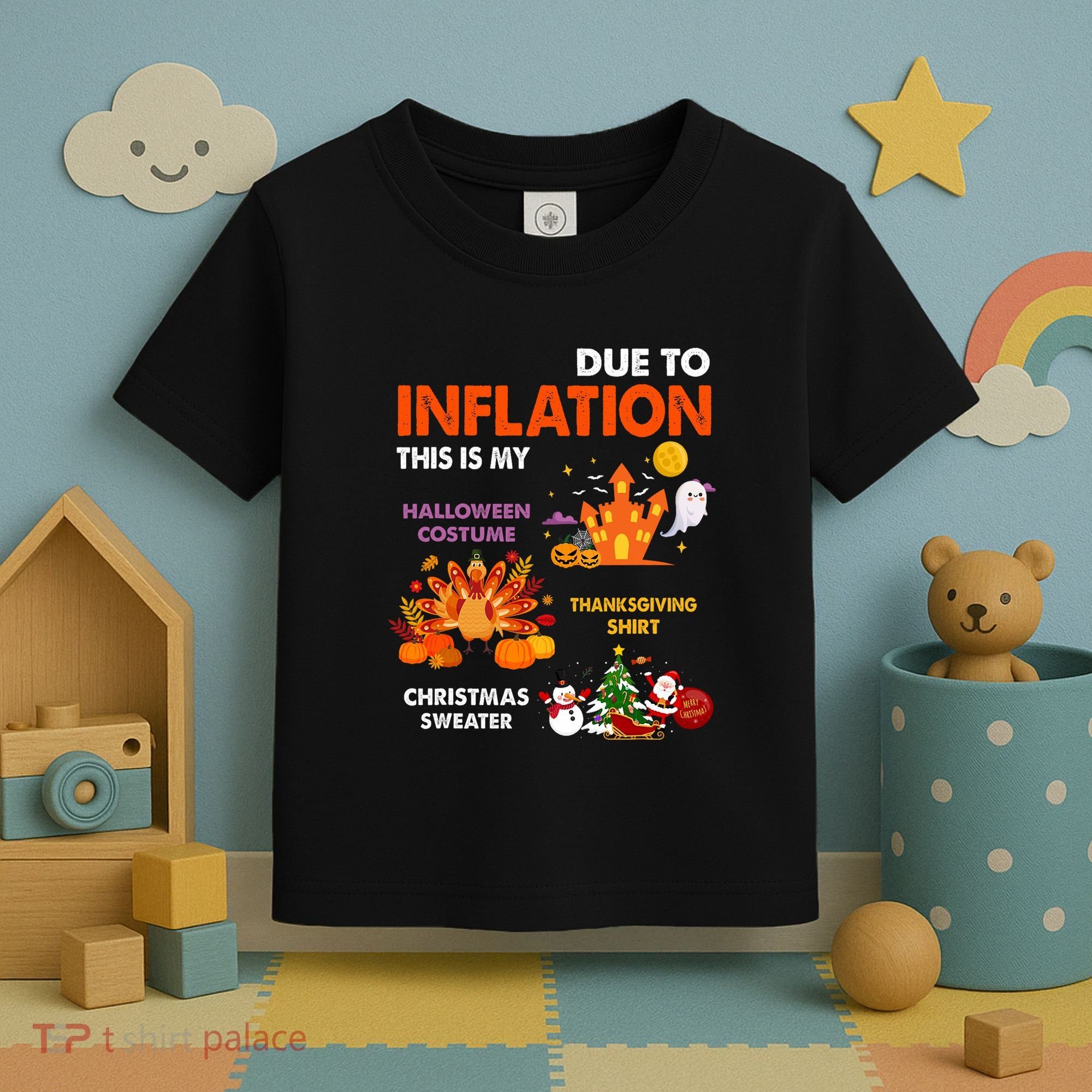 Funny Halloween Costume Thanksgiving Ugly Christmas Toddler T-Shirt