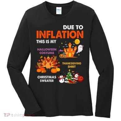 Funny Halloween Costume Thanksgiving Ugly Christmas Women's Long Sleeve Shirt