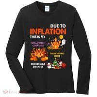 Funny Halloween Costume Thanksgiving Ugly Christmas Women's Long Sleeve Shirt thumb 0