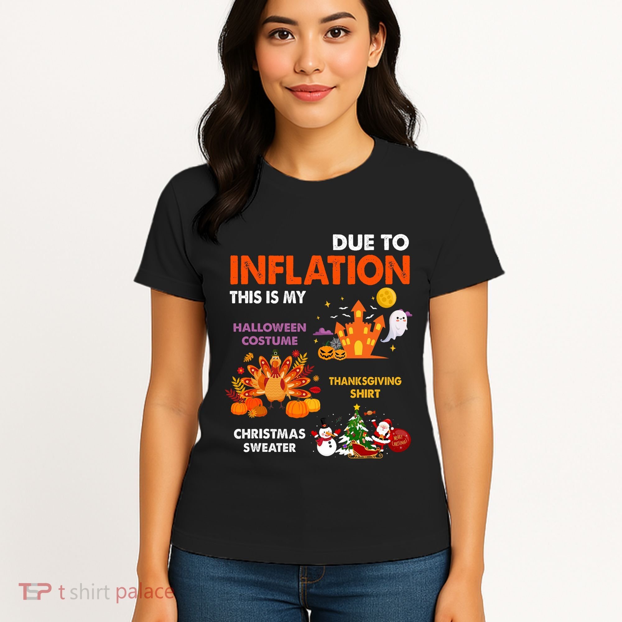 Funny Halloween Costume Thanksgiving Ugly Christmas Women's T-Shirt