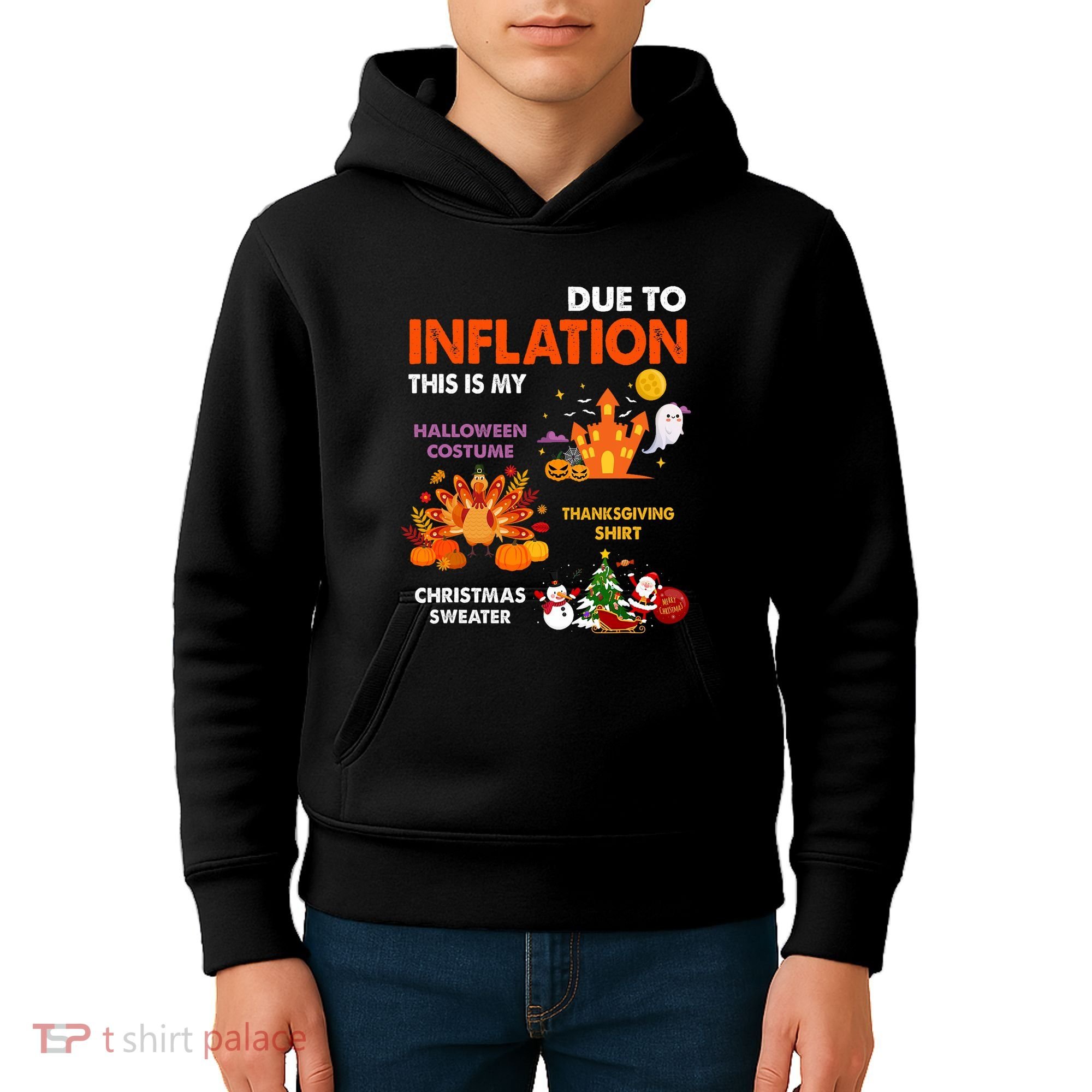 Funny Halloween Costume Thanksgiving Ugly Christmas Kids Hoodie