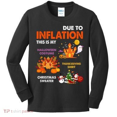 Funny Halloween Costume Thanksgiving Ugly Christmas Kids Long Sleeve Shirt