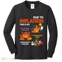 Funny Halloween Costume Thanksgiving Ugly Christmas Kids Long Sleeve Shirt thumb 0