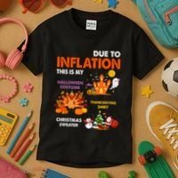 Funny Halloween Costume Thanksgiving Ugly Christmas Kids T-Shirt thumb 3