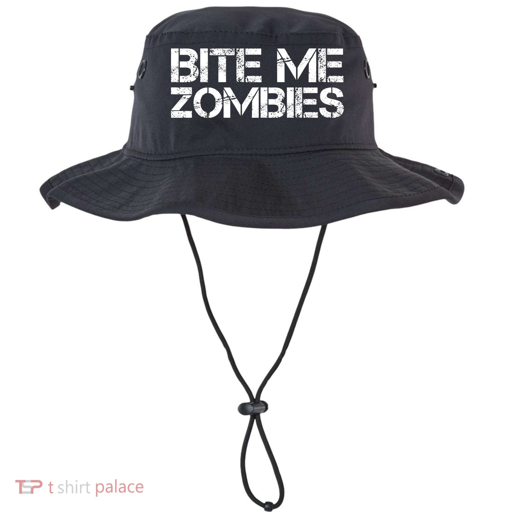 Funny Halloween, Cute Halloween, Bite Me Zombies Bucket Hat