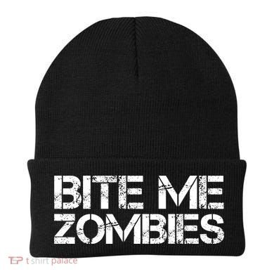 Funny Halloween, Cute Halloween, Bite Me Zombies Beanie