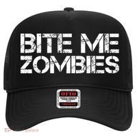 Funny Halloween, Cute Halloween, Bite Me Zombies Hat thumb 0