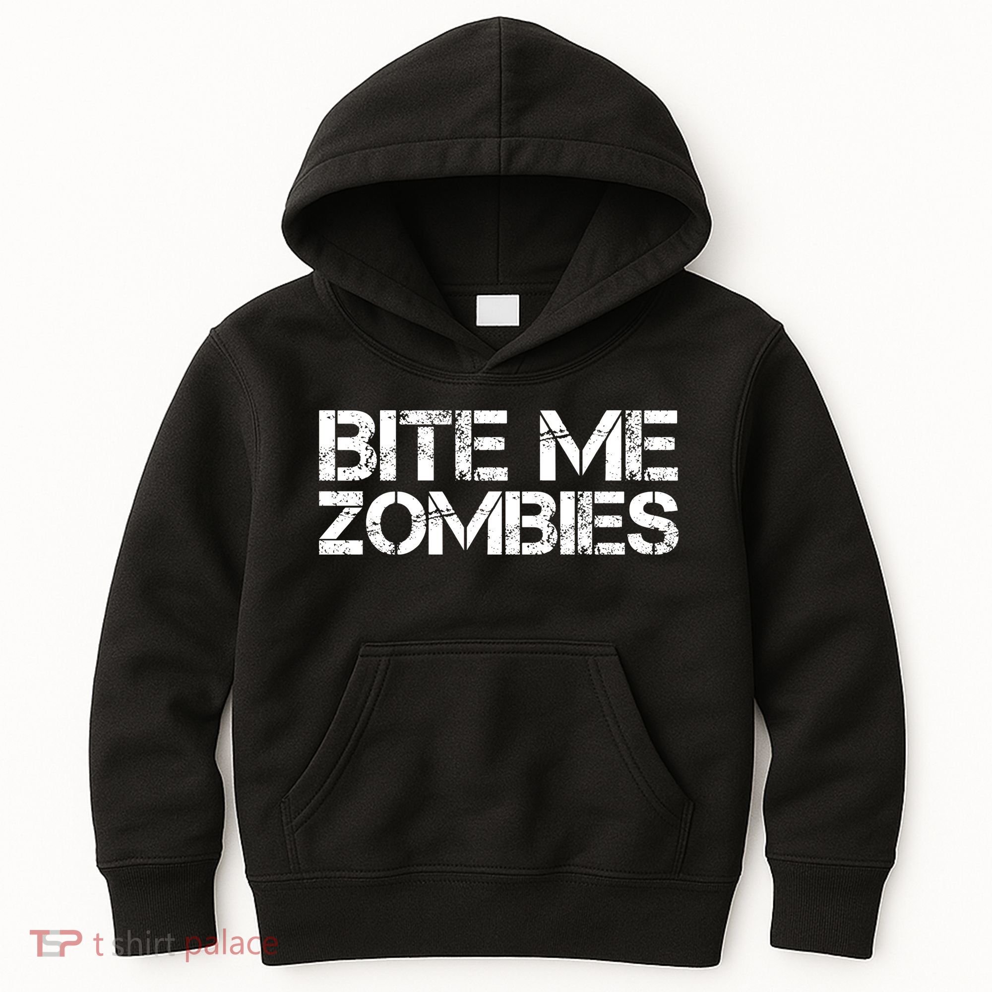 Funny Halloween, Cute Halloween, Bite Me Zombies Kids Hoodie