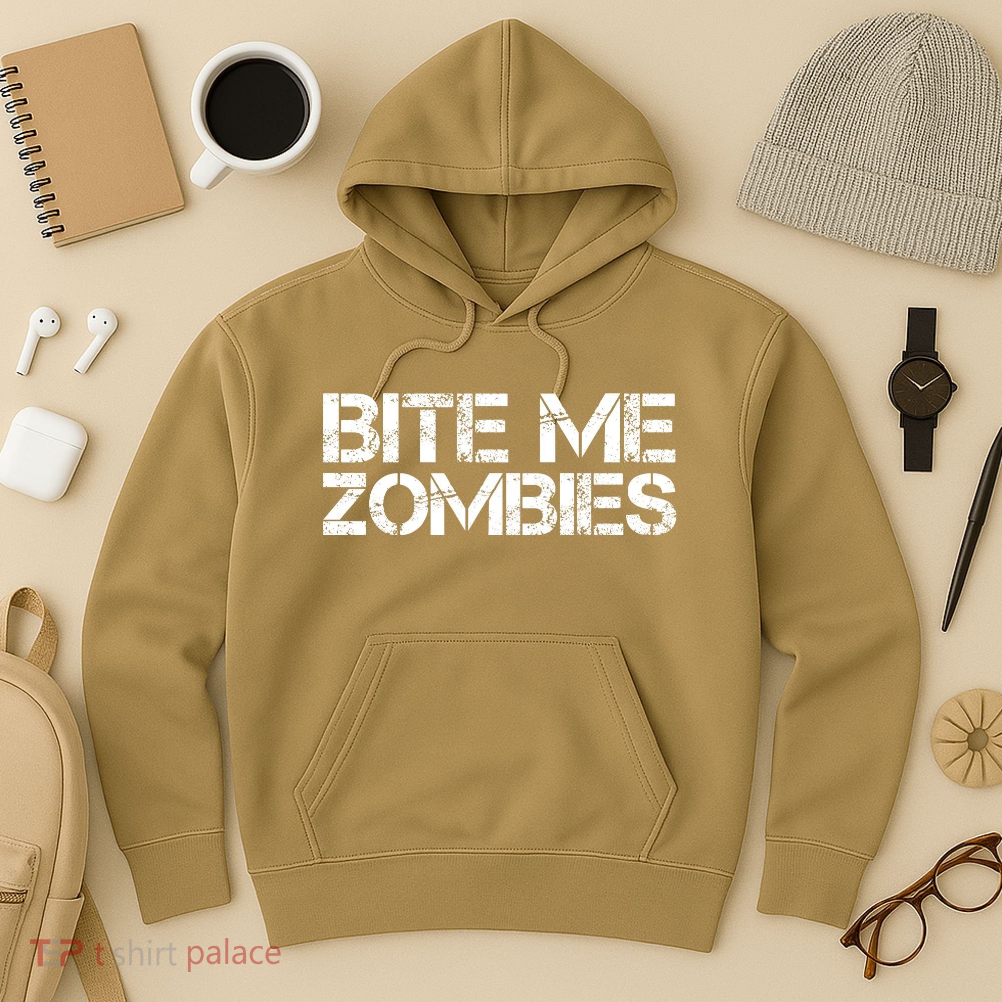 Funny Halloween, Cute Halloween, Bite Me Zombies Hoodie